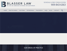 Tablet Screenshot of blasserlaw.com